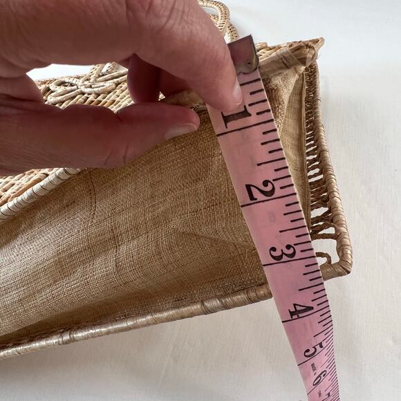 Vintage Butterfly Boho Raffia Straw Tote Back Handbag Peoples Republic of China - Picture 7 of 7